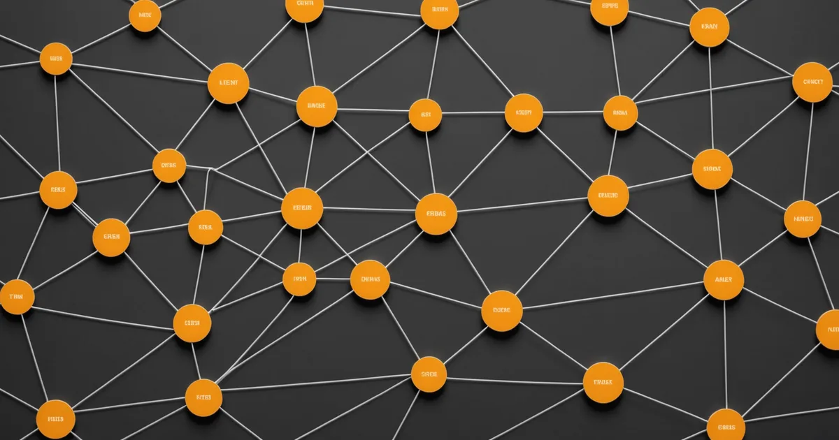 Abstract network showing contract manufacturer connections to hidden sub-tier suppliers