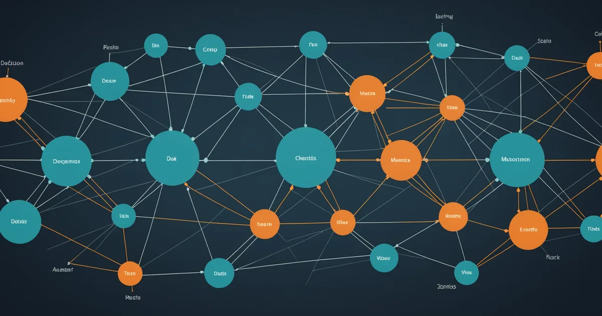 Abstract visualization of hidden tier-2 supplier risks in a supply chain