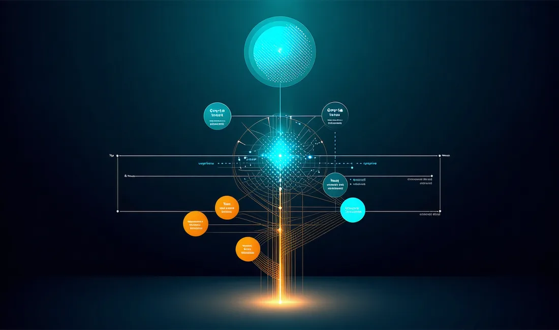 Three-tier BOM dependency tracing diagram showing component supply chain mapping